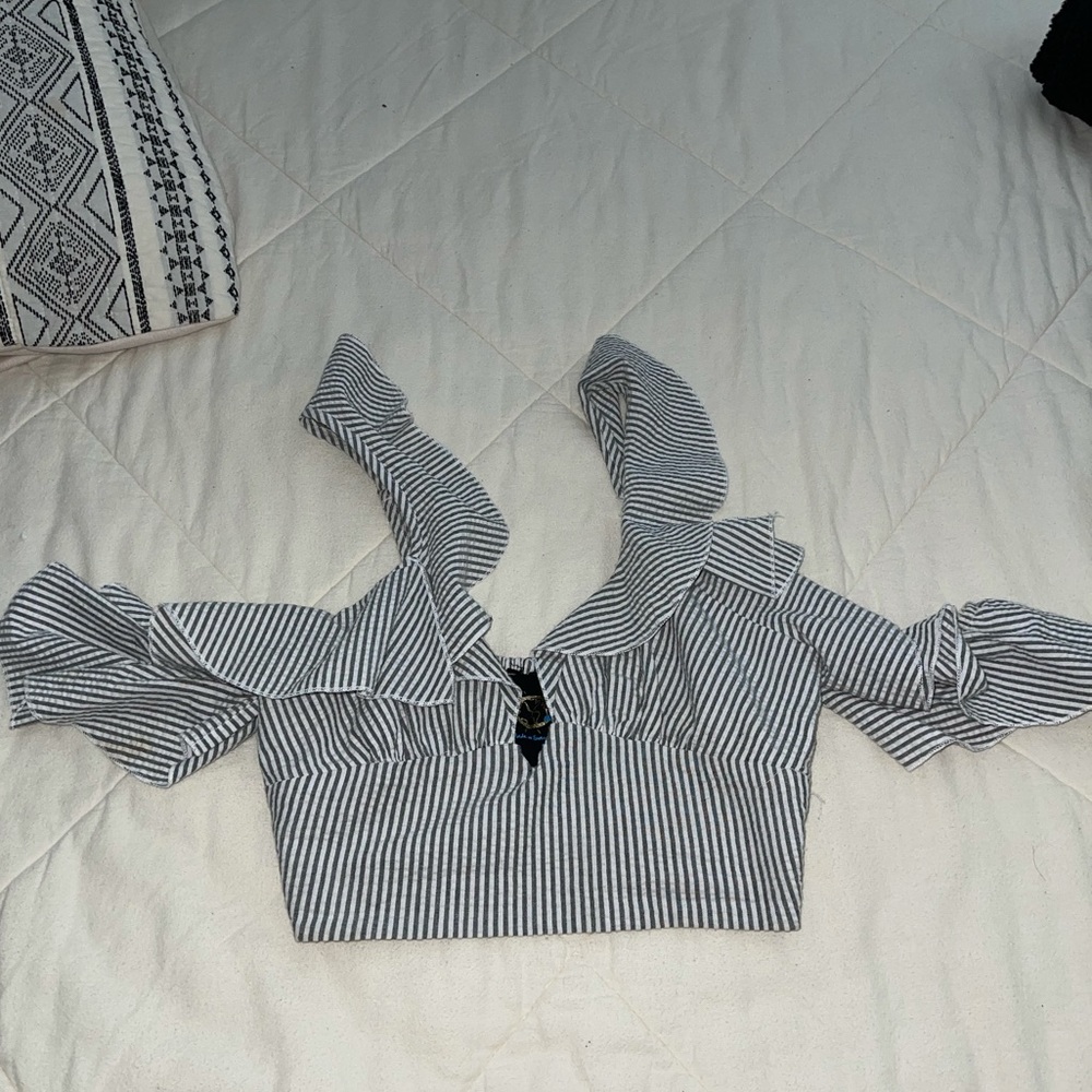 Blue Life Crop Top
